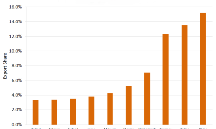 What percentage of the medical device products are consumed locally versus exported?